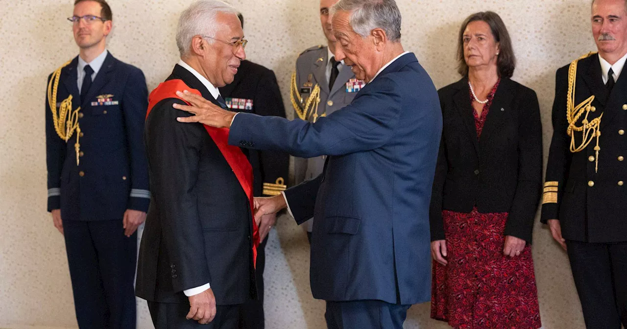 Marcelo condecorou Costa com grã-cruz da Ordem Militar de Cristo