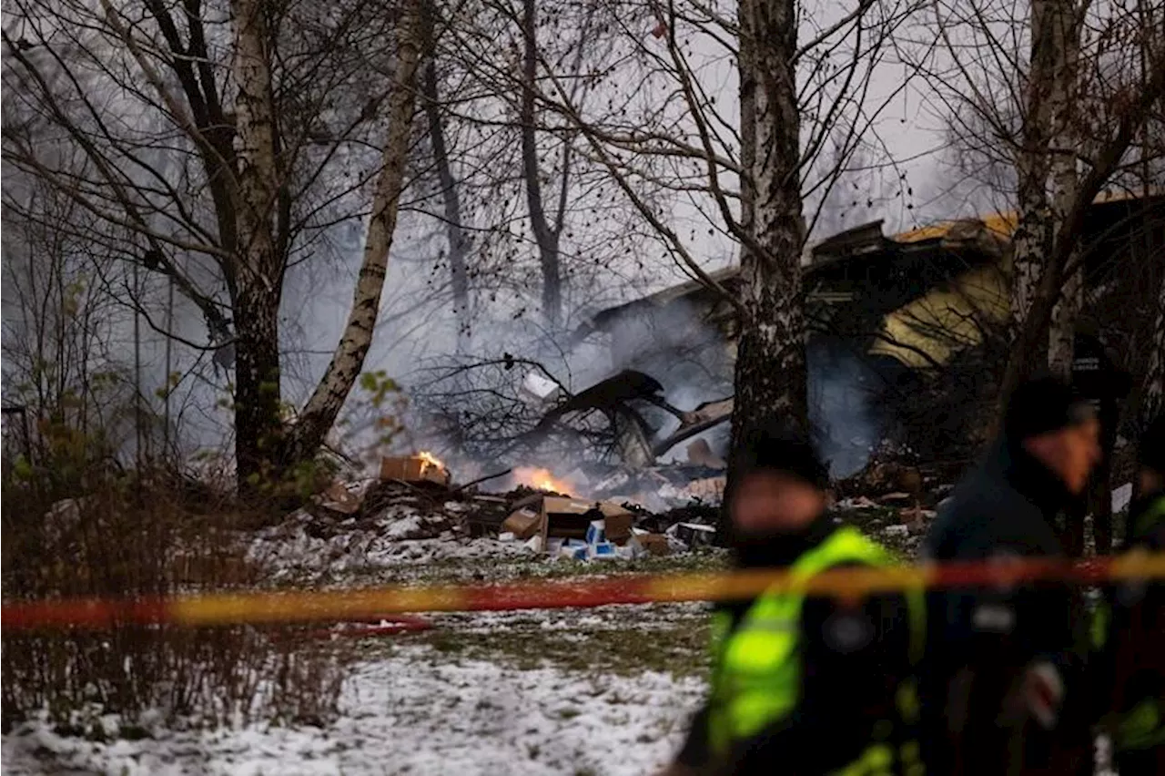 One person killed when DHL cargo plane crashes near Lithuania airport