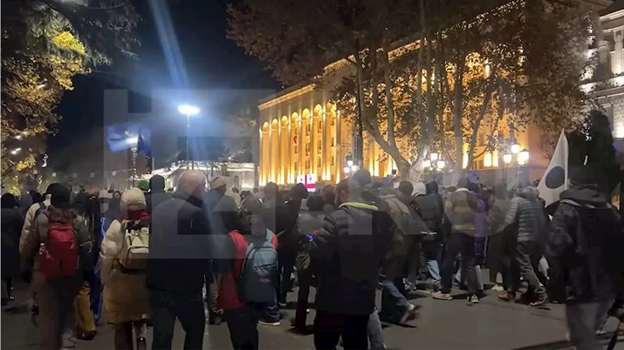 В Тбилиси задержали напавшего на сотрудника полиции на митинге мужчину