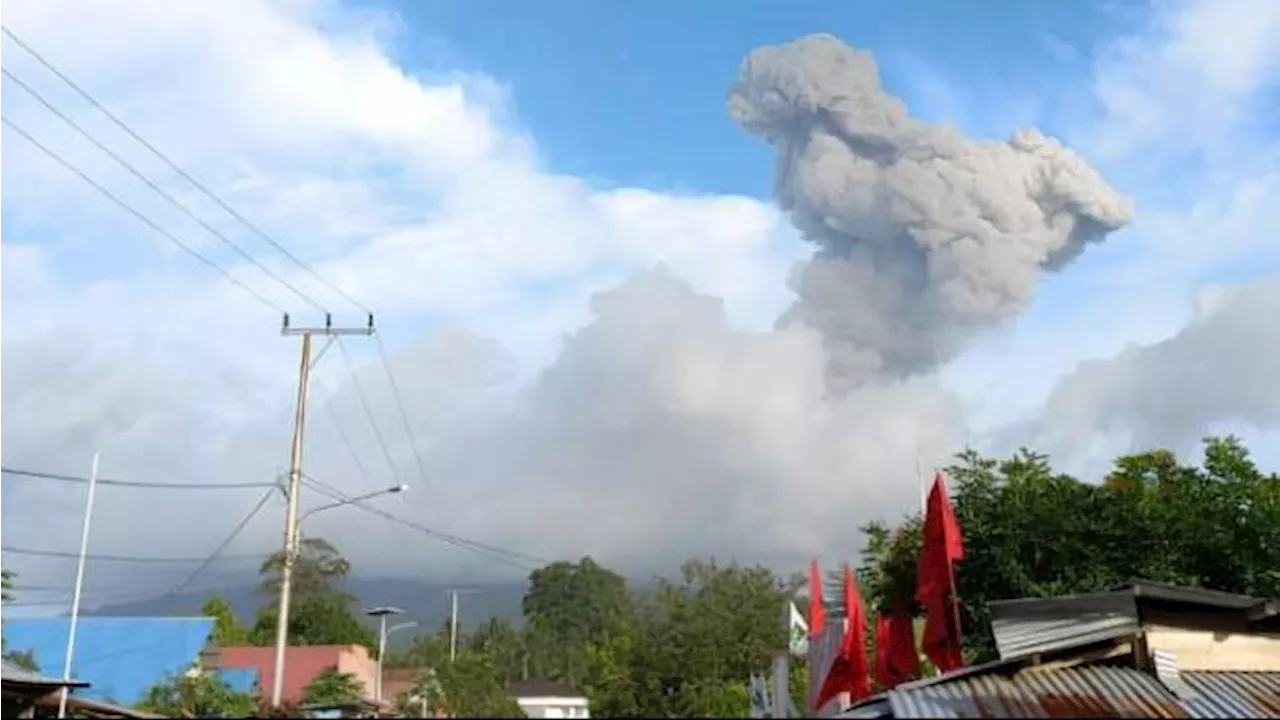 Gunung Ibu di Halmahera Barat Erupsi, Kolom Abu Capai Ketinggian 1,2 Kilometer