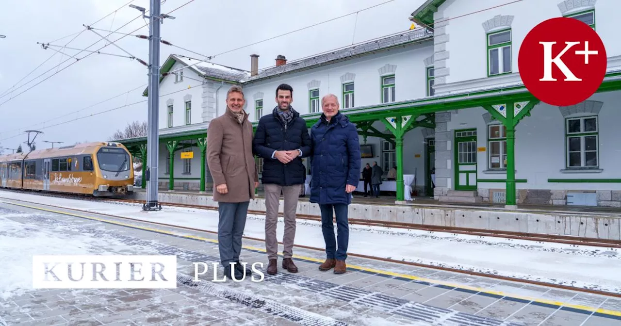 Neuer Bahnhof in Mariazell eröffnet - FPÖ feiert, Bürgermeister protestieren