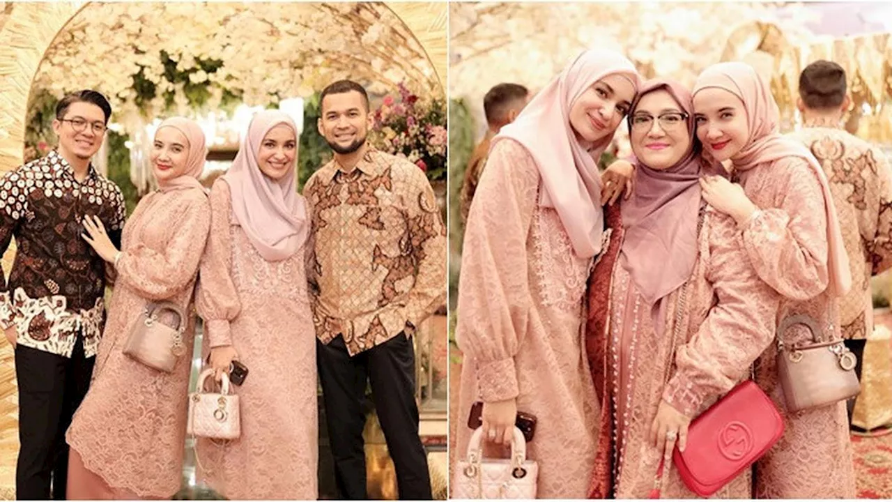 6 Potret Zaskia dan Shireen Sungkar Kondangan Bareng, Kompak dengan Keluarga Besar