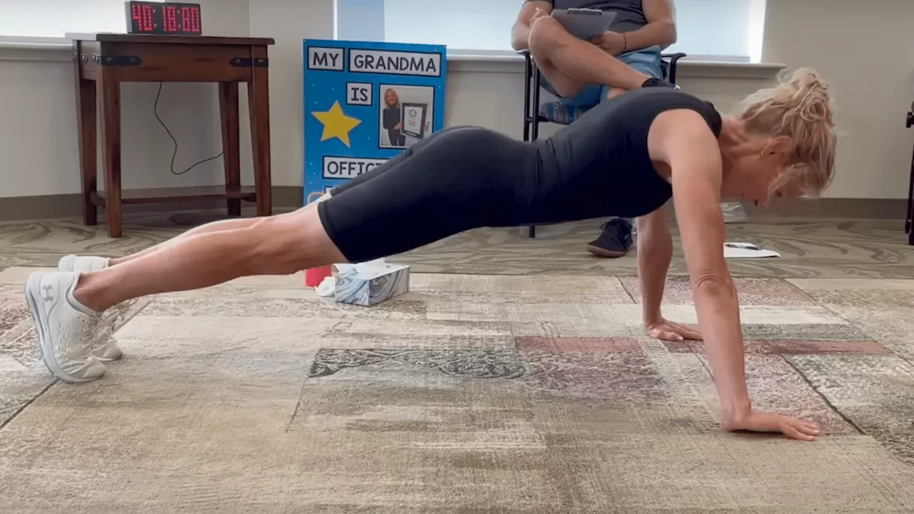 Grandma of 12 DonnaJean Wilde breaks Guinness World Record for pushups