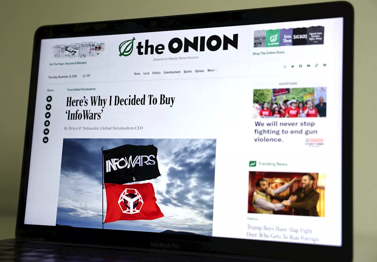 Judge in Alex Jones' bankruptcy to hear arguments on The Onion's bid for Infowars