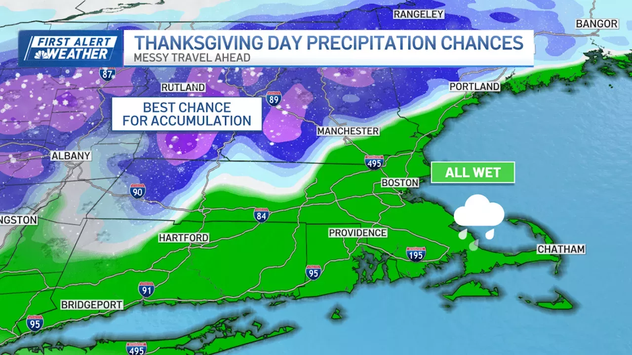 Tracking a Thanksgiving storm threatening rain, snow in New England