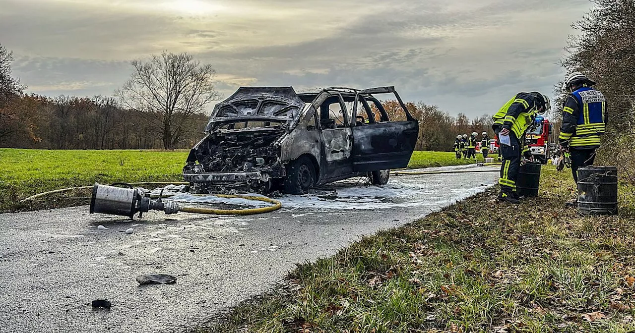 Schreckmoment auf der A2: Auto fängt auf Bielefelder Autobahn plötzlich Feuer