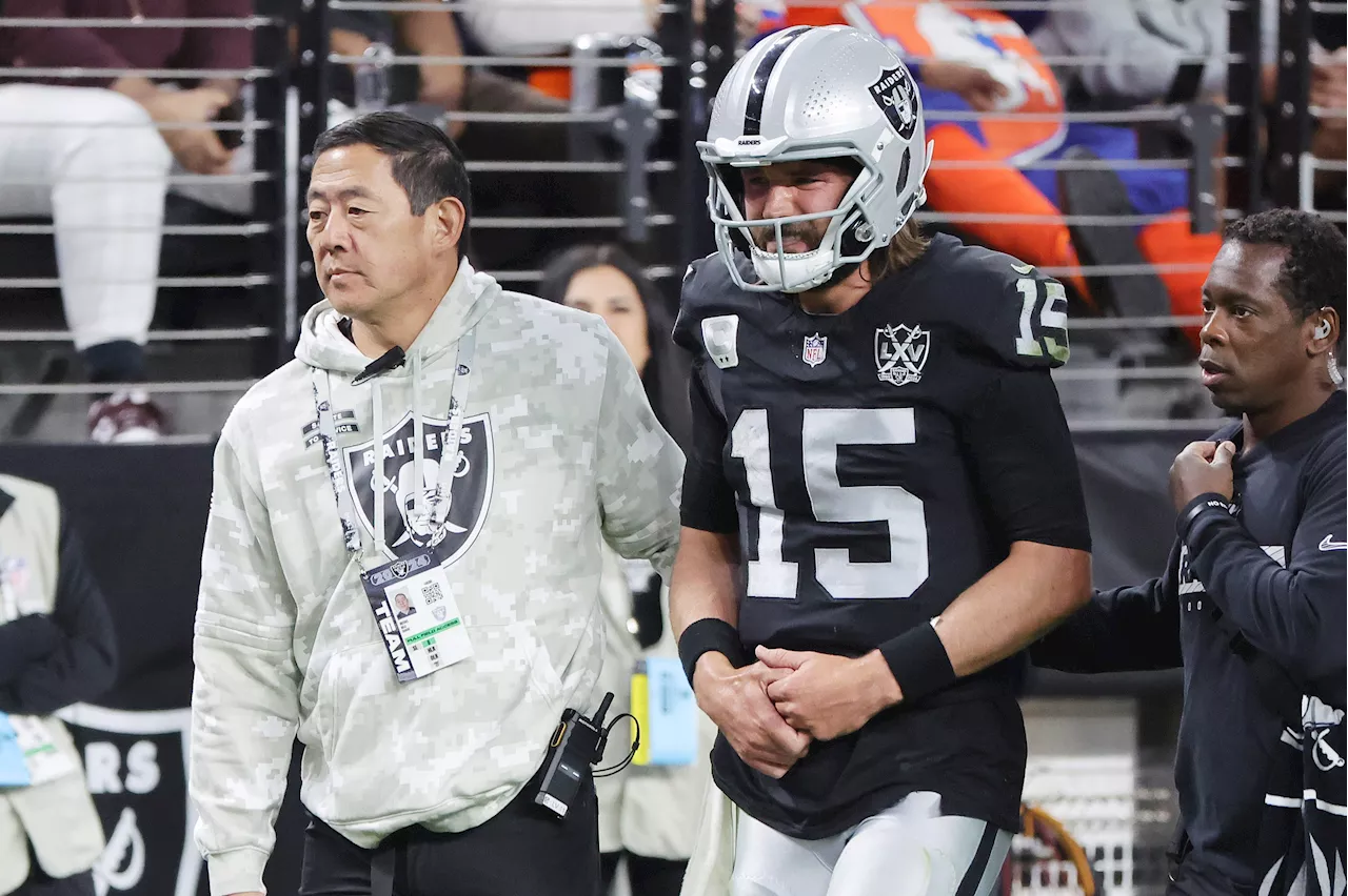 Raiders quarterback Gardner Minshew out for season with broken collarbone