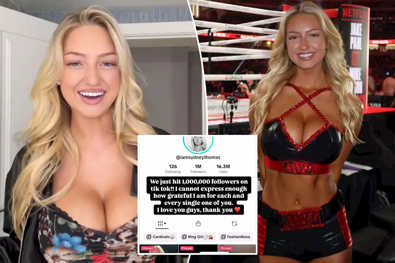 Sydney Thomas' TikTok explodes after viral ring girl moment in Jake Paul-Mike Tyson fight