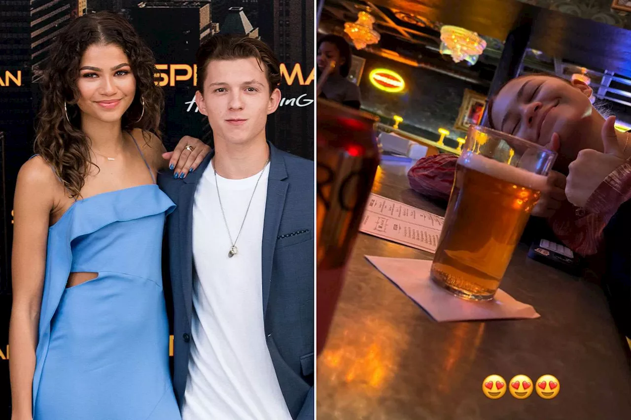 Tom Holland Documents Date Night with Girlfriend Zendaya at Bar in Boston: See the Cute Photos