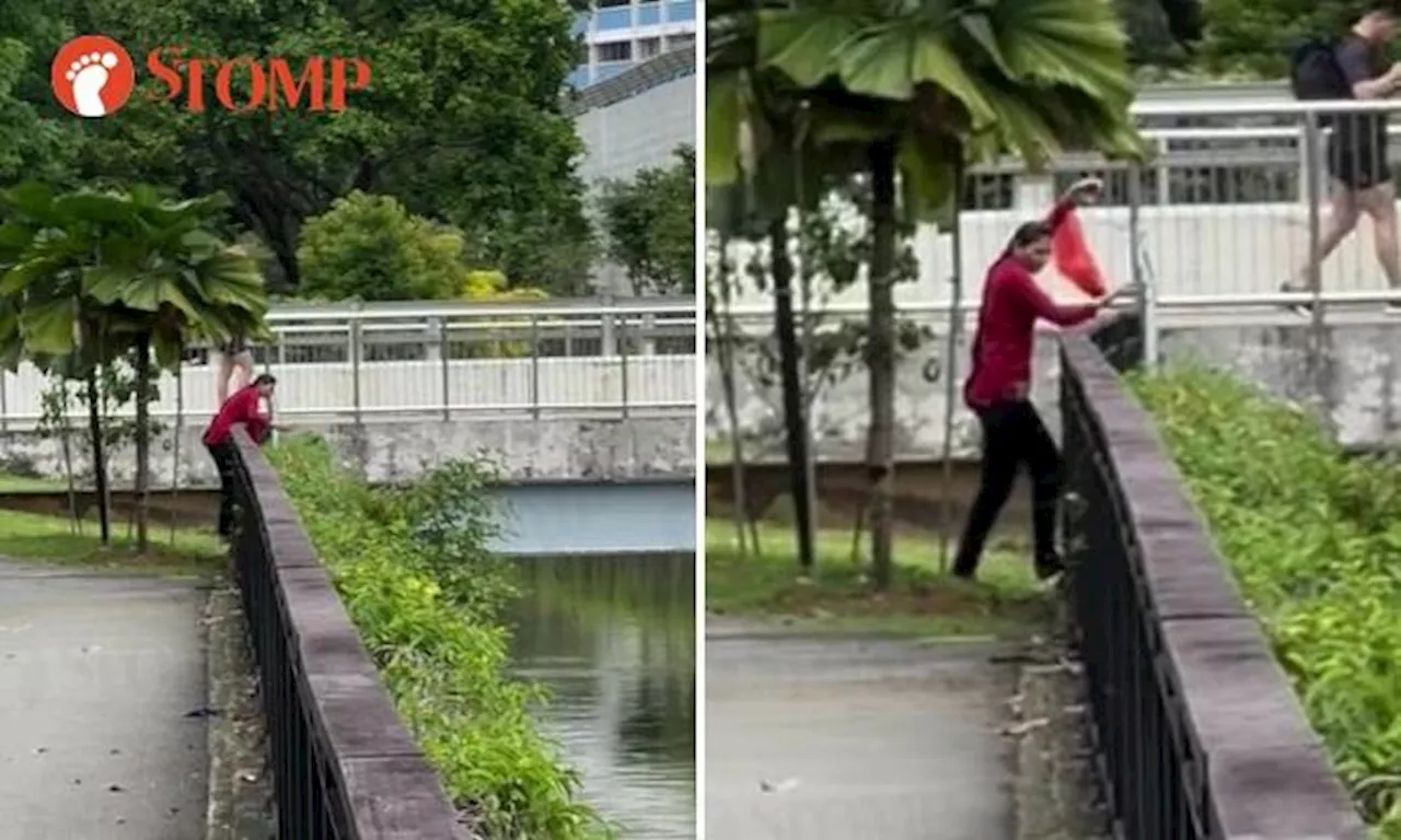 Woman spotted allegedly picking flowers illegally at Whampoa Park Connector