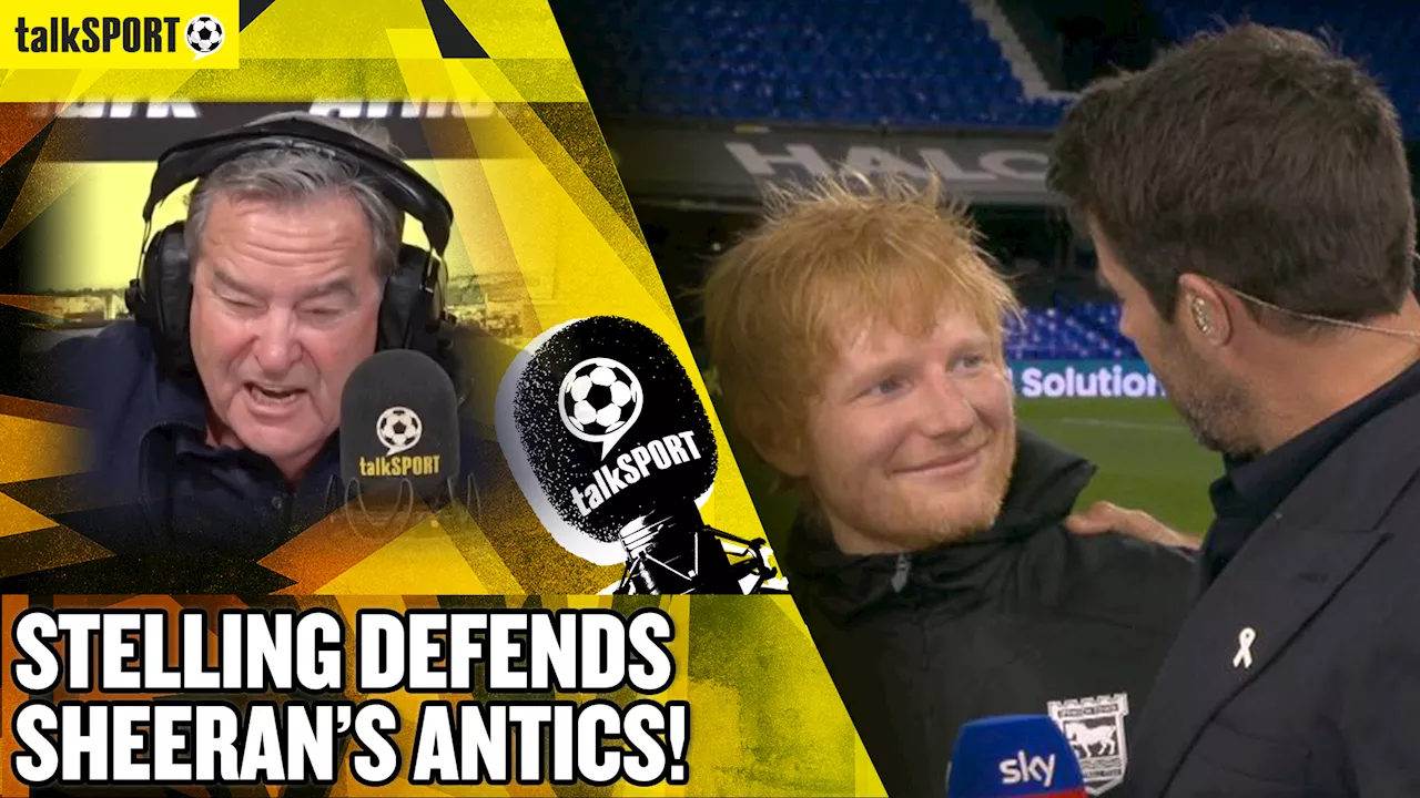 Awkward Ed Sheeran gatecrashing Ruben Amorim interview sees talkSPORT's hosts clash