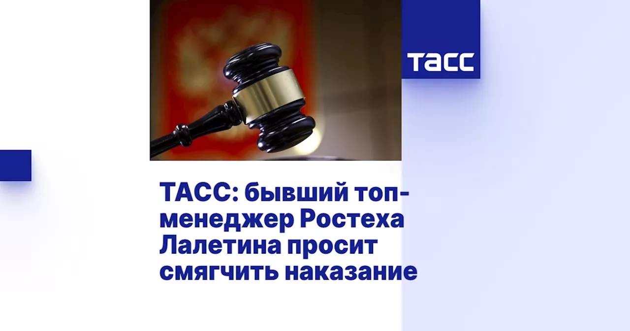 ТАСС: бывший топ-менеджер Ростеха Лалетина просит смягчить наказание