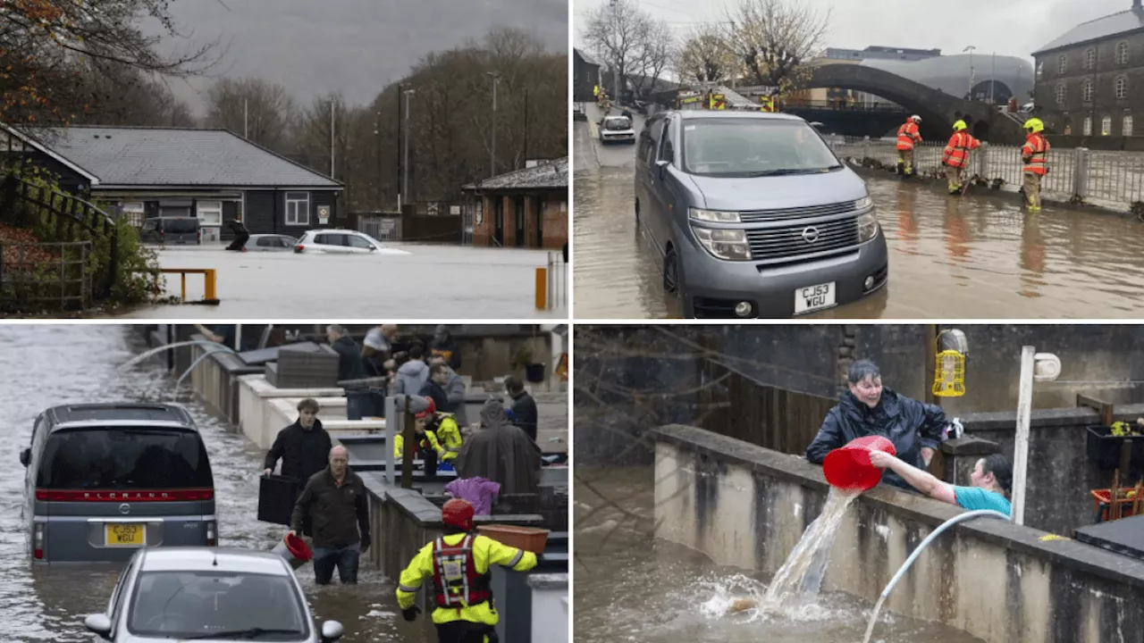 Flood warnings for 180 areas and trains cancelled after Storm Bert destruction