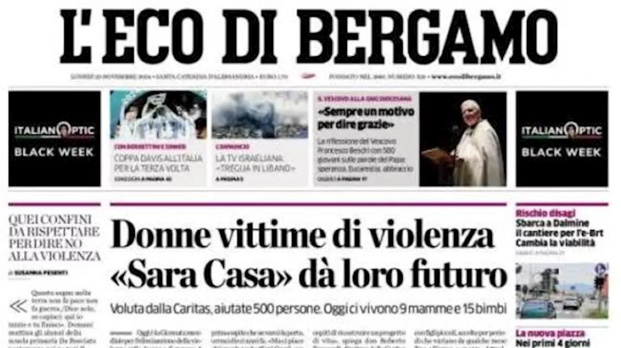 L'Eco di Bergamo in prima pagina sulla Dea: 'Atalanta seconda a -1 dal Napoli'