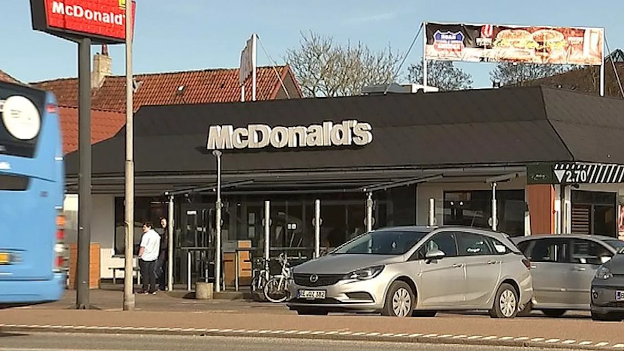 Drama ved McDonald's: Mand blev rasende, da han blev påkørt