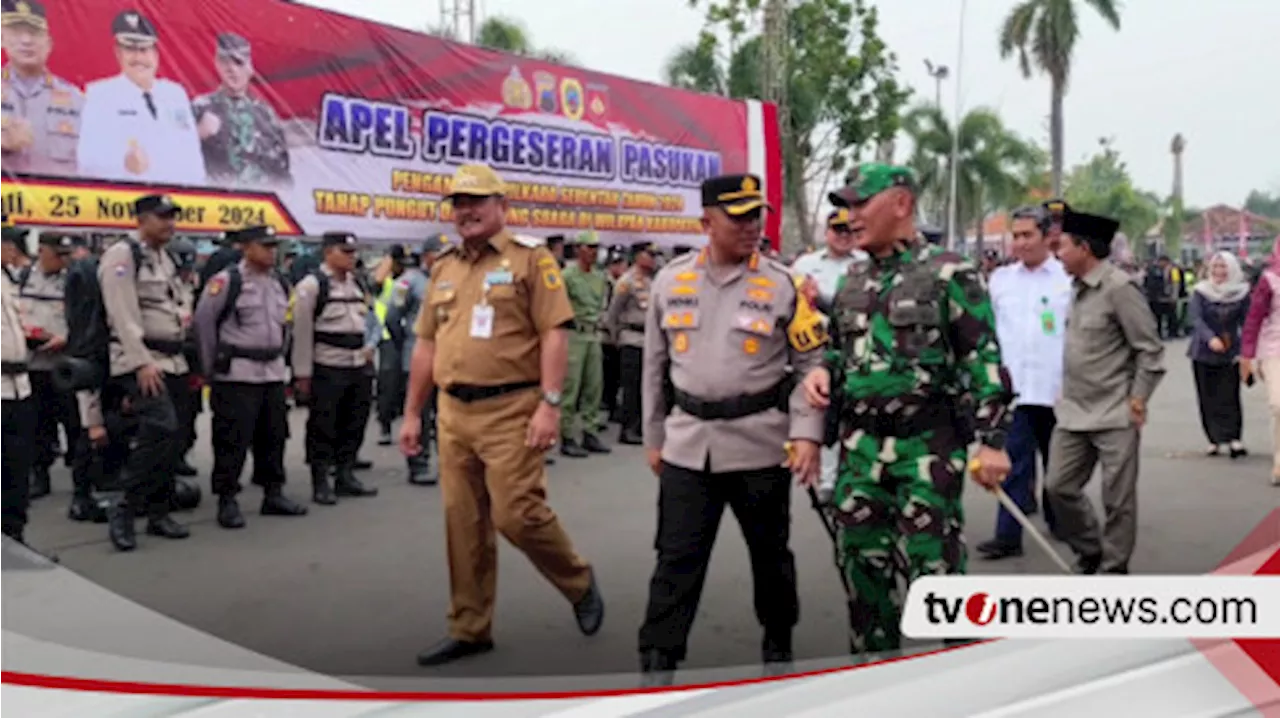 Polresta Pati Gelar Apel Pergeseran Ribuan Personel Keamanan ke 2.015 TPS