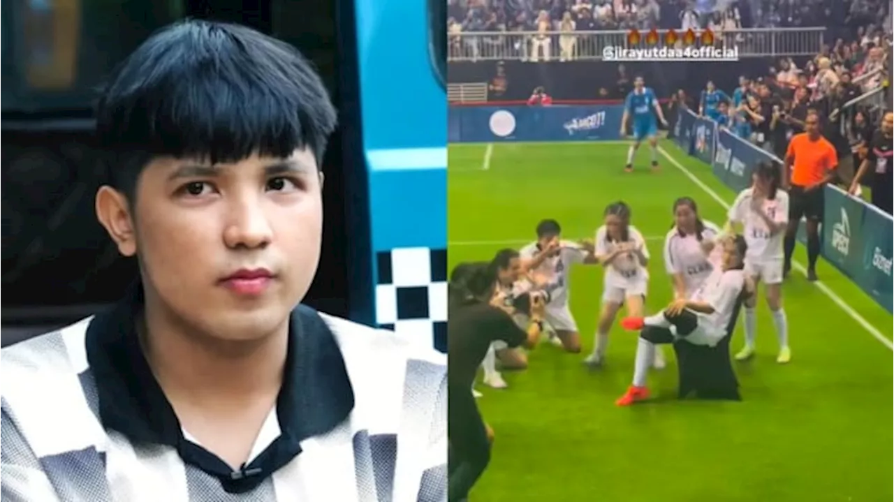 Jirayut Tiru Selebrasi Ikonik ala Marselino Ferdinan usai Cetak Gol di Mini Soccer Clash