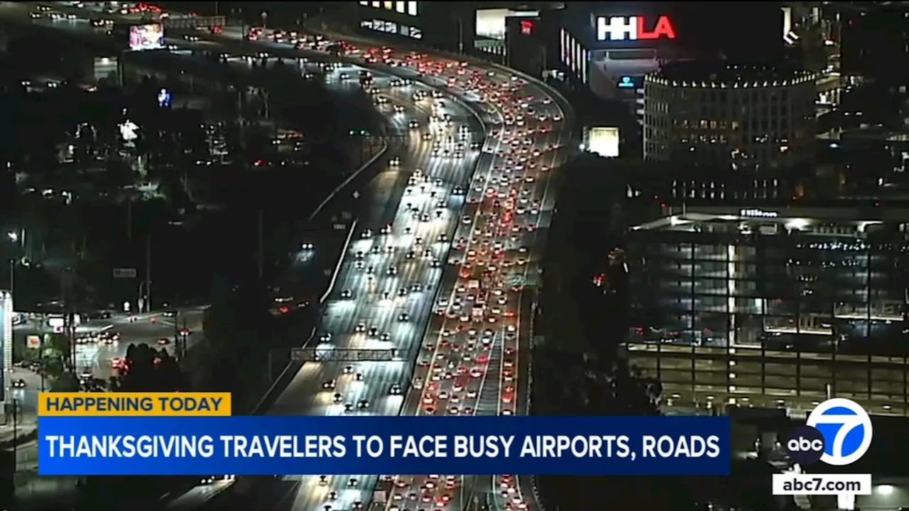 Thanksgiving travelers to face busy airports, roads as holiday travel period ramps up