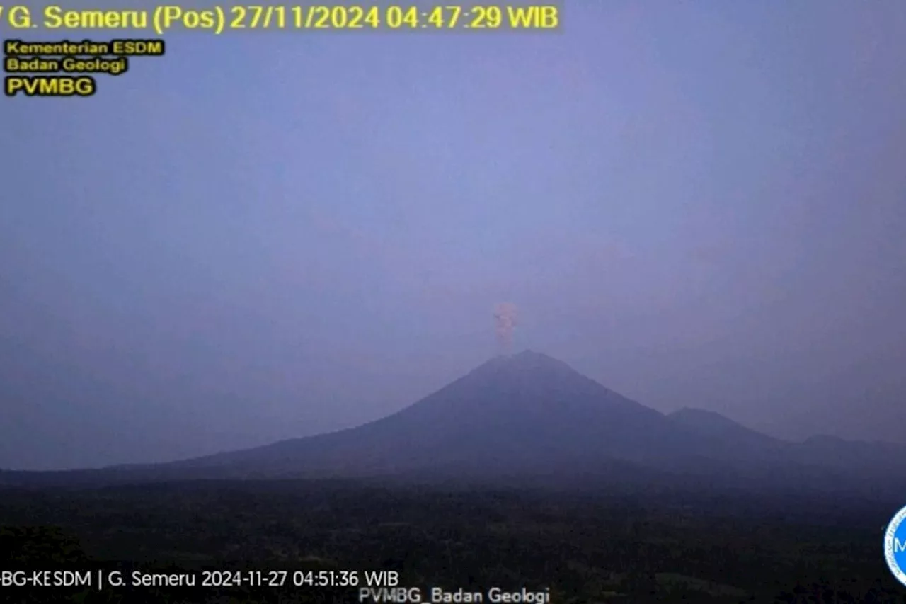 Gunung Semeru Merupakan Tiga Kali Erupsi dengan Letusan Setinggi 1 Kilometer