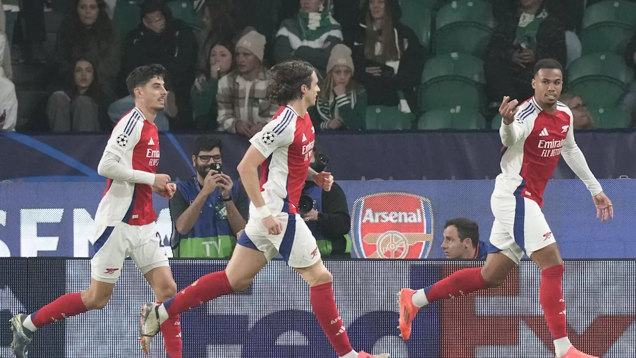 Gabriel mimics Gyokeres in cheeky goal celebration in Champions League