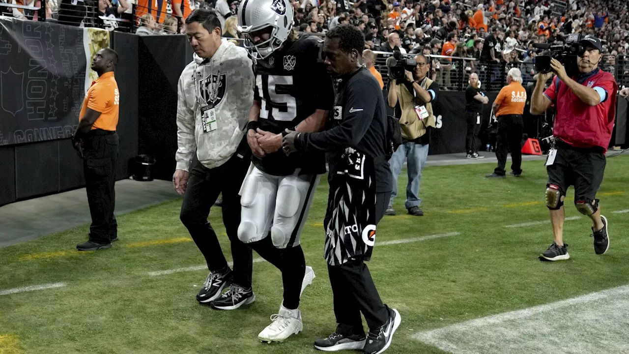 Raiders Gardner Minshew out for the season with broken collarbone