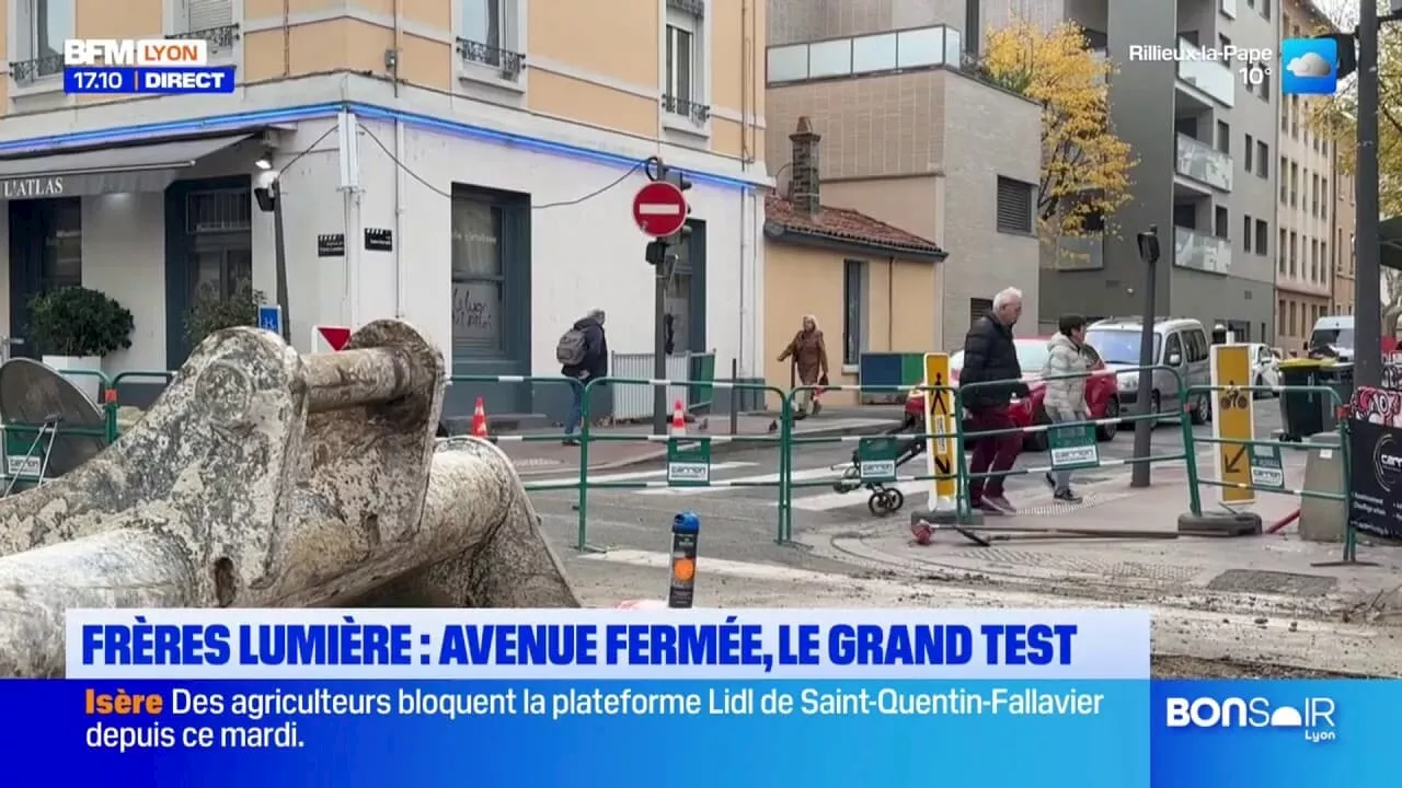 Lyon: les travaux de l'avenue des Frères Lumière chamboulent le quotidien des riverains