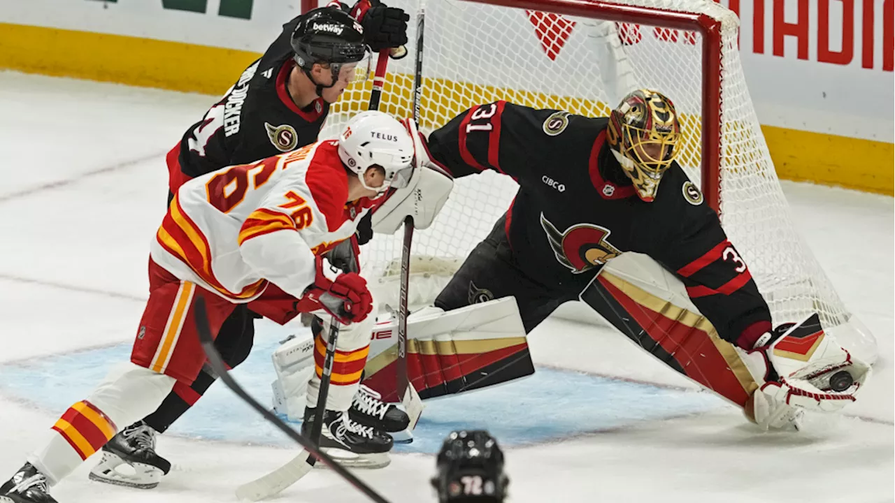 Brady Tkachuk helps Senators snap five-game skid with 4-3 win over Flames