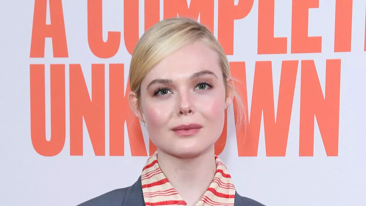 Elle Fanning Shines at Photocall for Upcoming Bob Dylan Biopic 'A Complete Unknown'