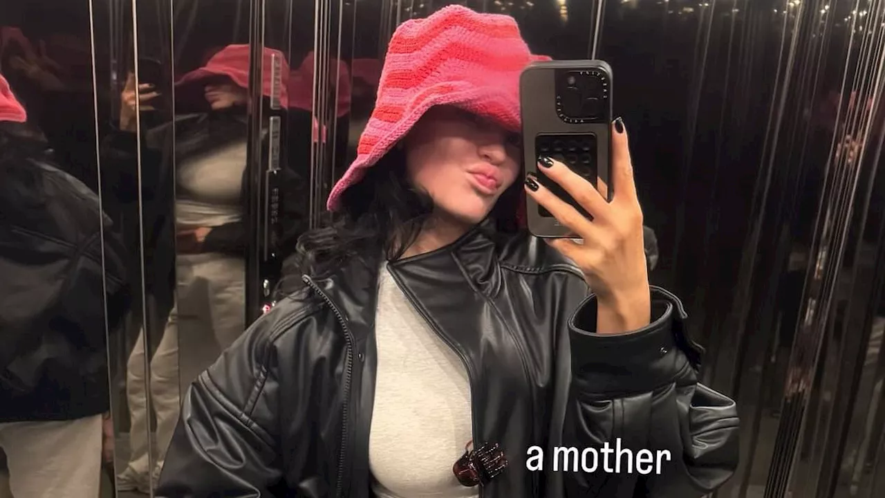 Kylie Jenner Shares a Motherly Selfie with Her Kids on Social Media