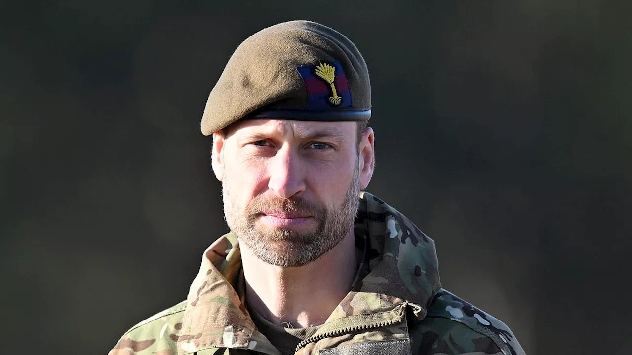 Prince William Joins Welsh Guards in Drill Practice