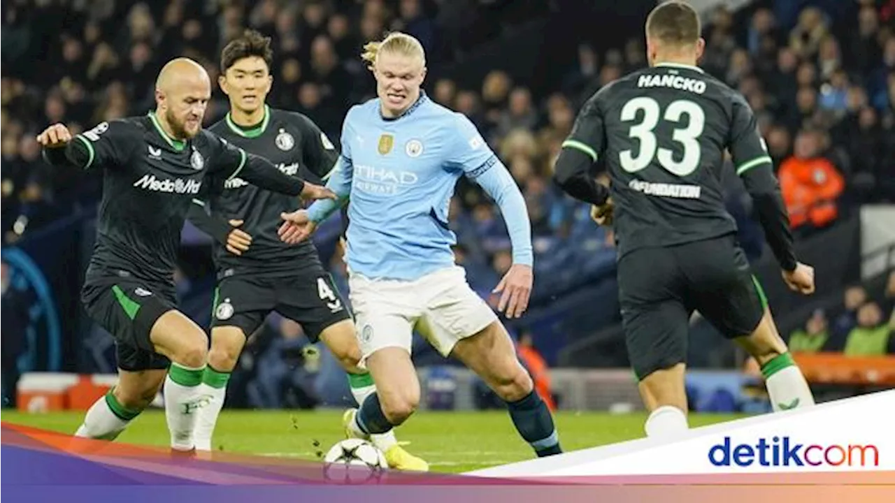 Man City Vs Feyenoord: Buang Keunggulan 3 Gol, Haaland dkk Ditahan 3-3