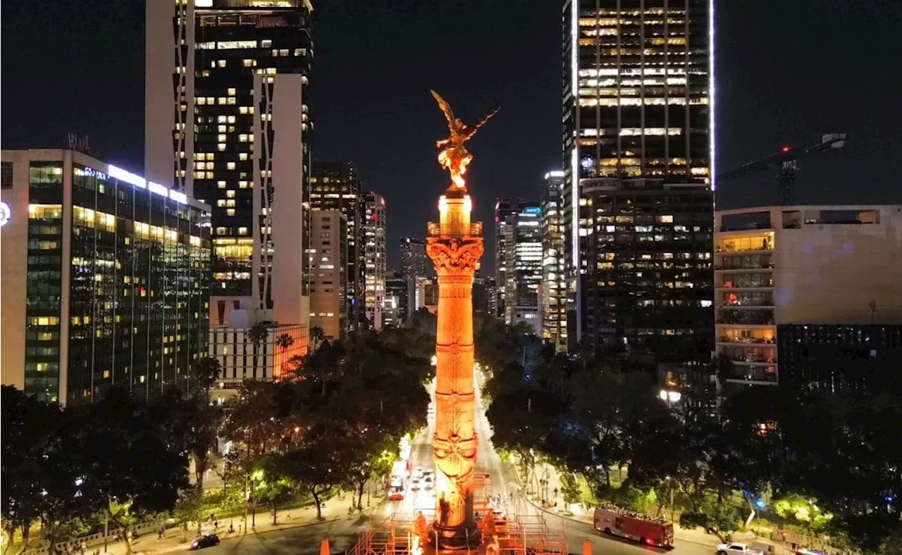 25N ilumina de naranja monumentos y edificios de CDMX; serán encendidos hasta el 30 de noviembre