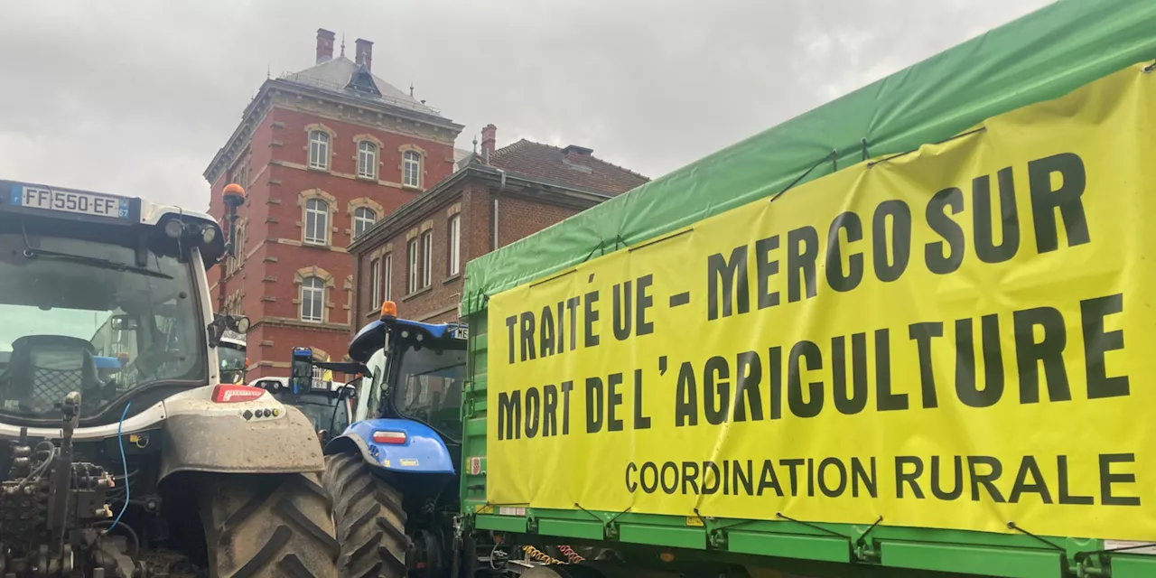 Mobilisation des agriculteurs : la Coordination Rurale en manifestation à proximité du Parlement européen