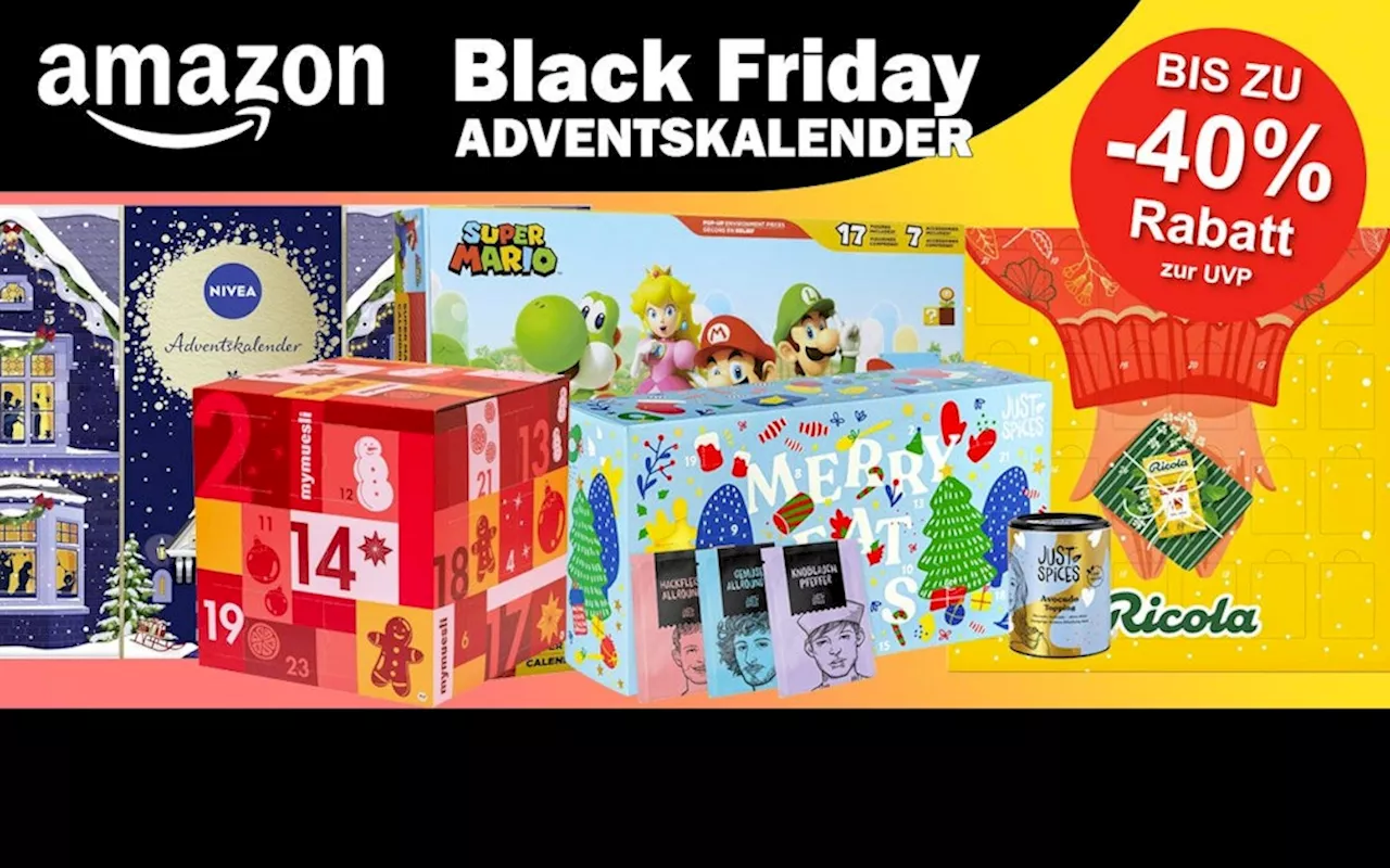 Adventskalender im Black Friday Amazon Sale Bis zu 40% auf Nivea, Just Spices, Pukka, Waterdrop, KOSMOS