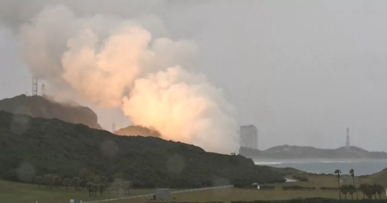 Incendio Nella Stazione Spaziale Giapponese Durante Il Test Di Lancio