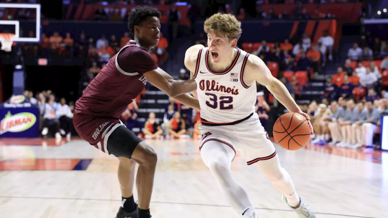 Jakucionis scores 21, Ivisic has double-double as Illinois beats Little Rock 92-34