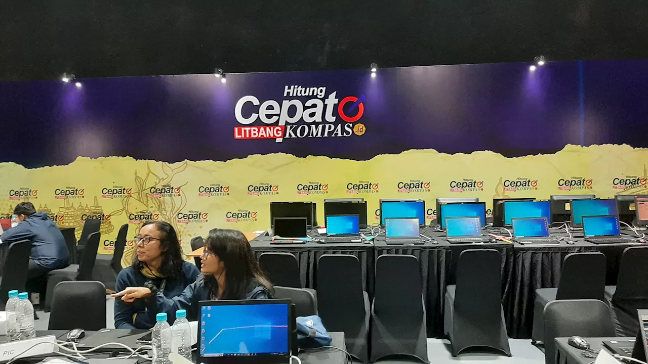 War Room Hitung Cepat 'Kompas' di Menara Kompas, Jakarta