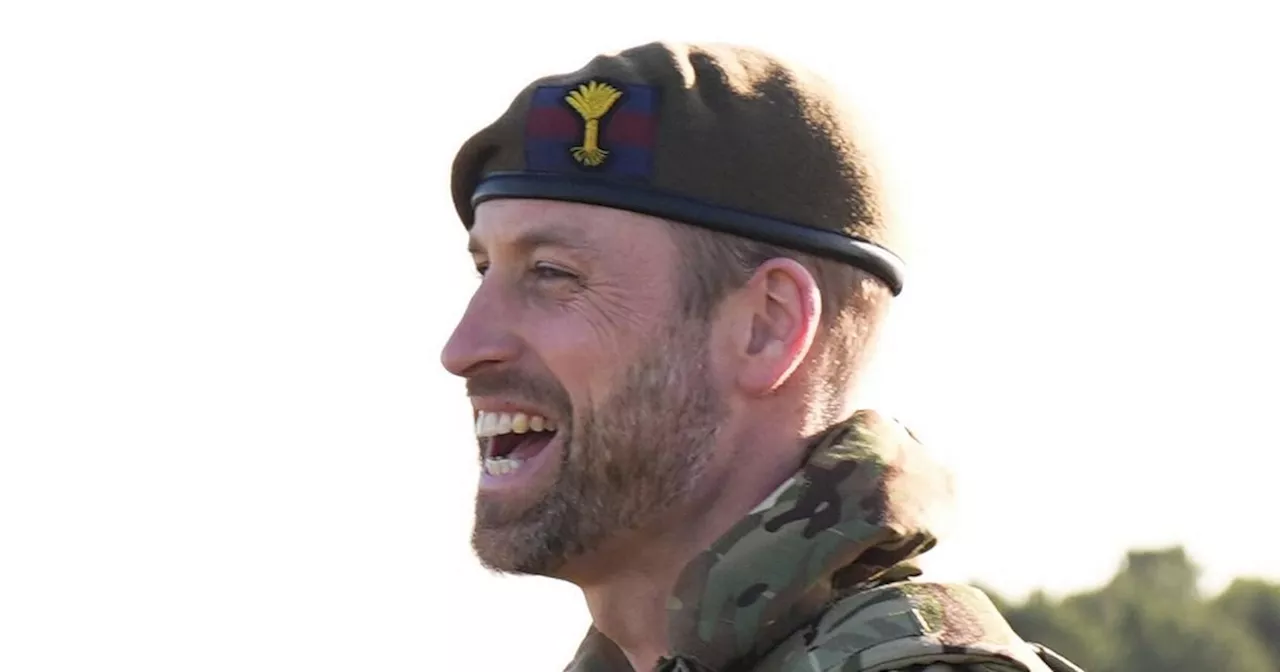 Prince William in Full Military Uniform for Live Firing Exercises with Welsh Guards