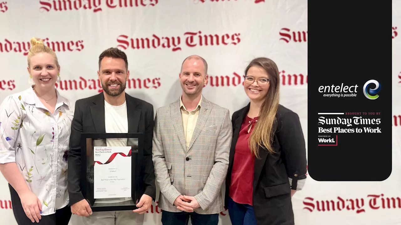 Entelect Wins Top Spot in Sunday Times Best Places to Work Awards in South Africa