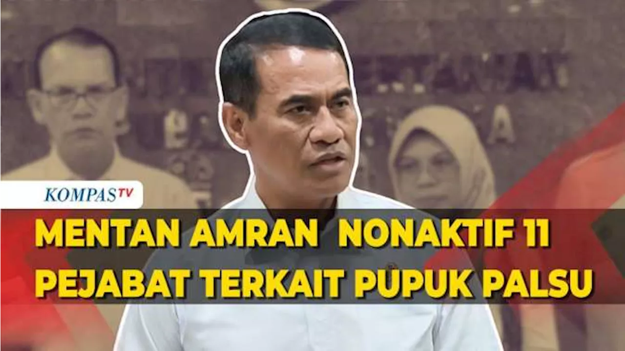 [FULL] Pernyataan Mentan Amran Nonaktifkan 11 Pejabat, Blacklist 4 Perusahaan Terkait Pupuk Palsu