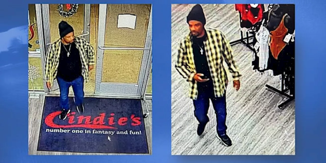 Constables searching for suspect who stole nearly $500 in pleasure products from adult store