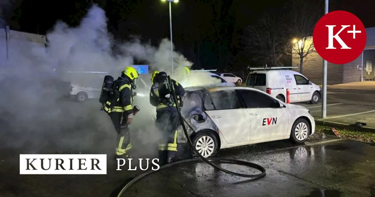 EVN-Auto brannte: Feuer-Phantom von St. Pölten hat wieder zugeschlagen