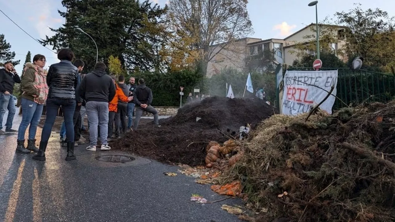 Manifestation des agriculteurs : à Manosque, tracteurs et fumiers bloquent le centre des impôts