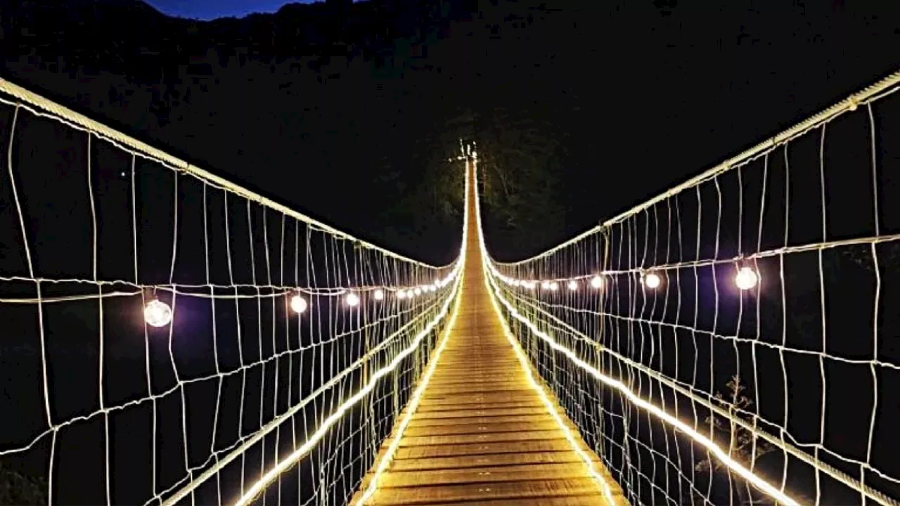 El puente colgante más largo de Hidalgo, así es la nueva atracción turística en El Chico