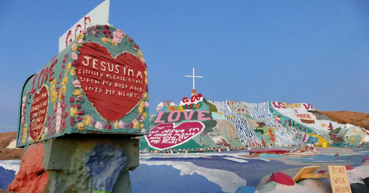 Salvation Mountain, one of California's great art oddities, partially collapsed. Devotees vow to save it