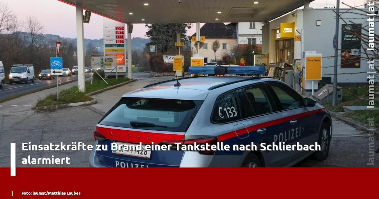 Kleinbrand an Tankstelle in Schlierbach gelöscht