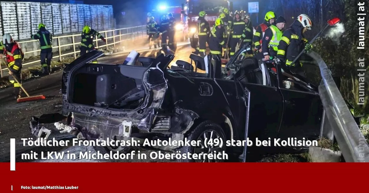 Tödlicher Crash zwischen PKW und LKW in Oberösterreich