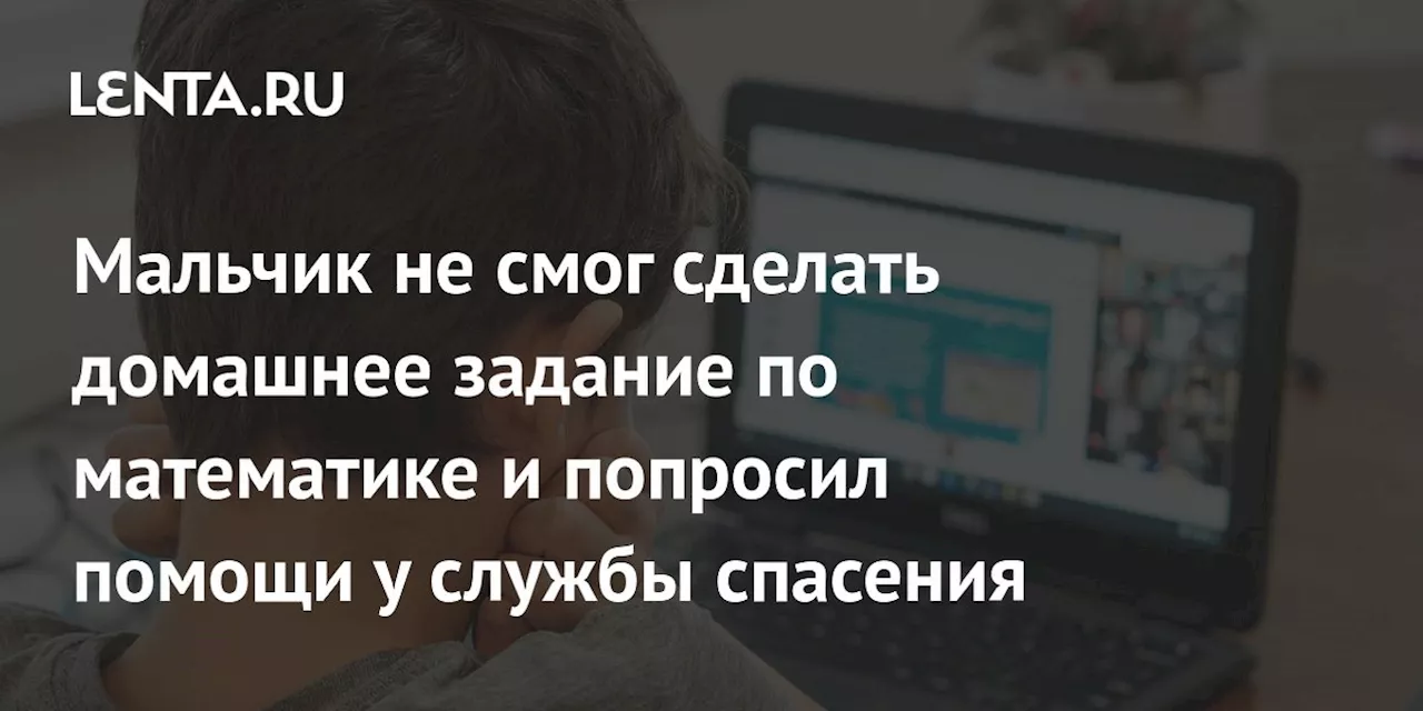 Мальчик не смог сделать домашнее задание по математике и попросил помощи у службы спасения