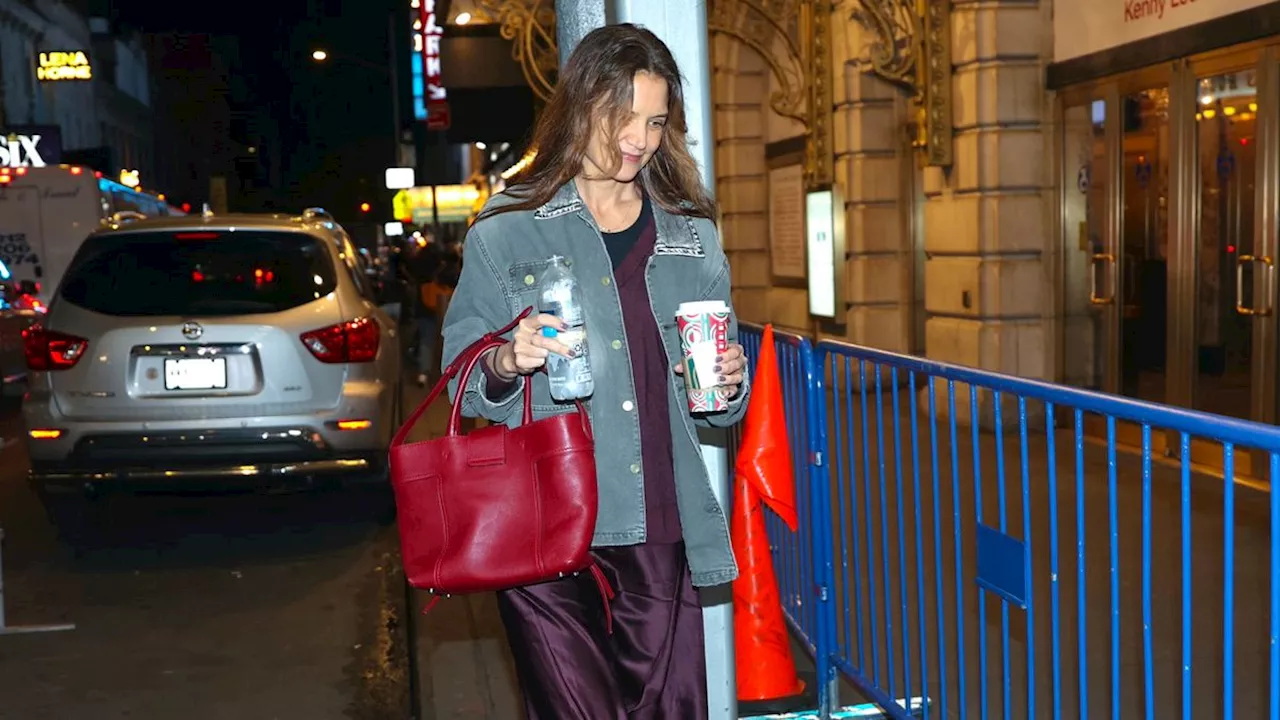 How Katie Holmes's Cherry Red Tote Bag Subtly Pays Homage to Princess Diana