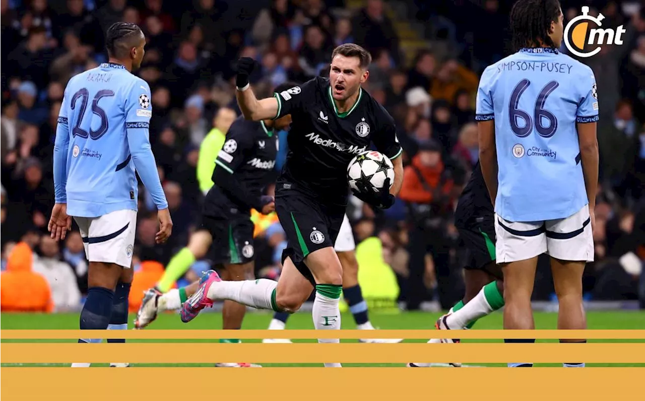 Santiago Giménez Anota en el Empate del Feyenoord Ante el Manchester City